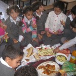 Having breakfast together